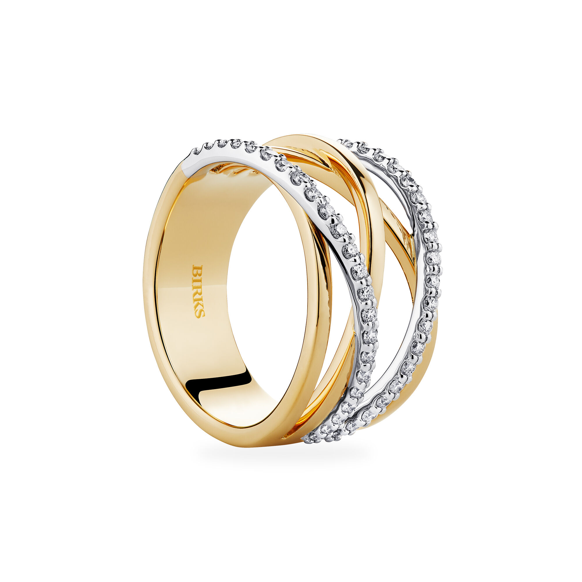 Diamond and Yellow Gold Ring Birks